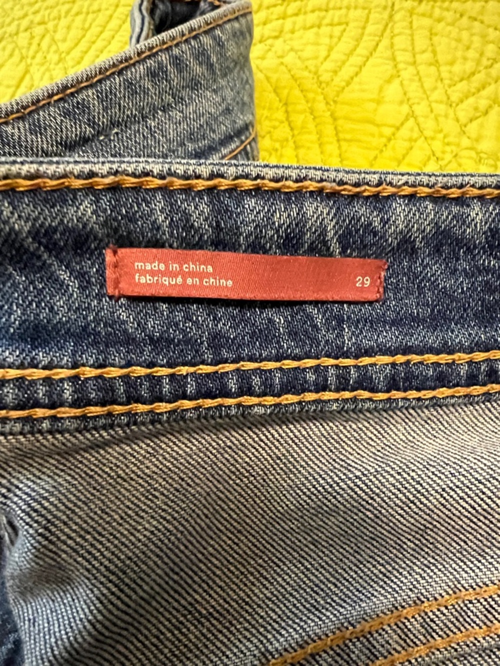 Cropped Anthropologie Pilcro Slim Boyfriend Patchwork Denim Jeans - Picture 3 of 4